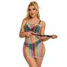 Subblime - 952365 Robe Réseille Épaules Nues Arc-En-Ciel Taille Unique